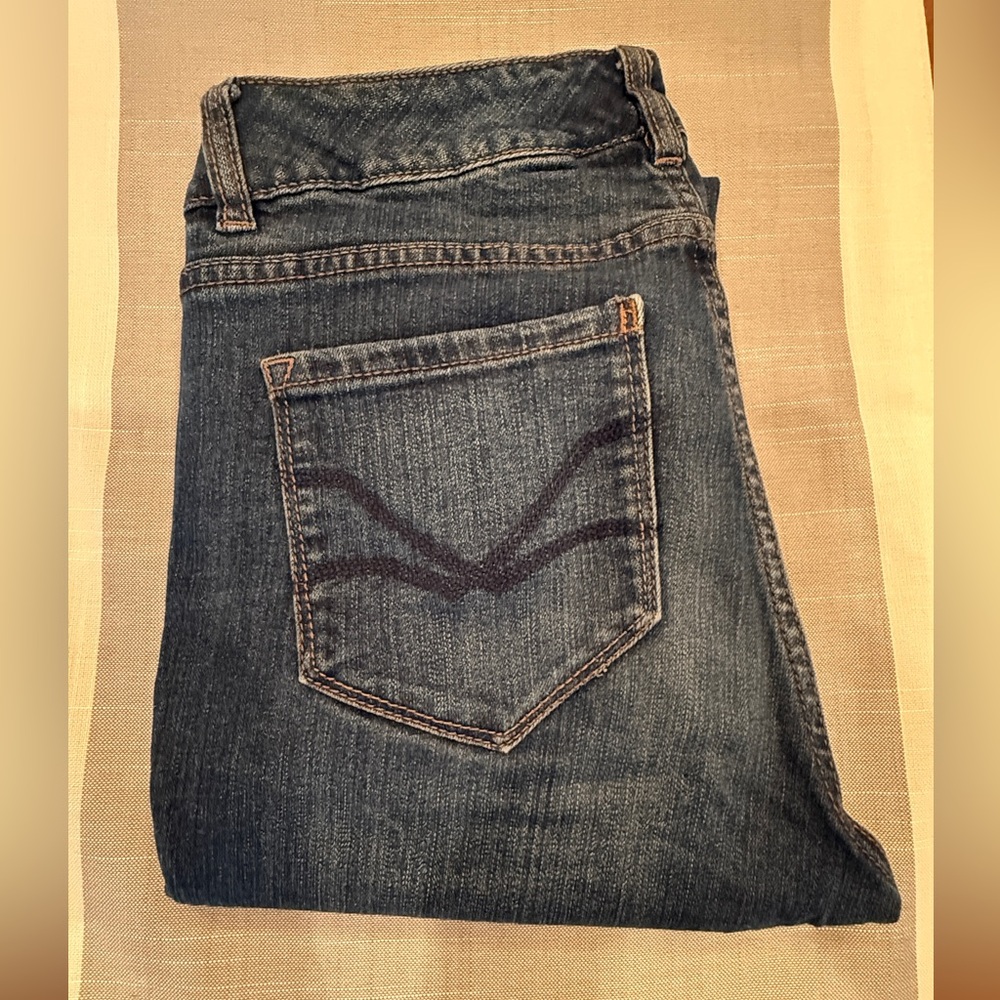 Code Bleu Dark Blue Straight Leg Cropped Jeans